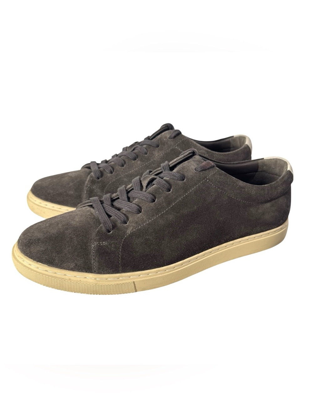 Allen Edmonds Canal Court Gray Leather Casual Sneakers Shoes Mens Size 10.5